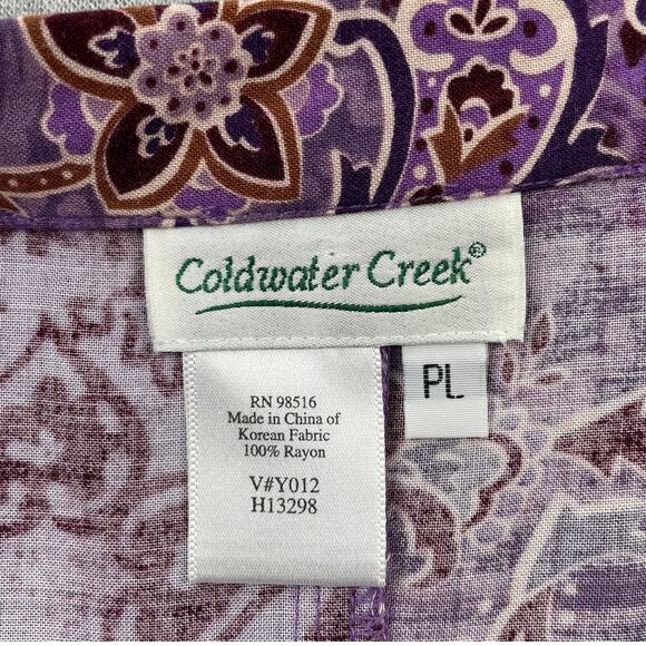 y2k Coldwater Creek Floral Maxi Skirt PL Purple Paisley Fairy Whimsigoth Boho - Picture 3 of 11